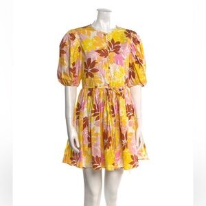 Xirena aurie cotton puff sleeve mini dress